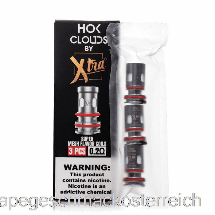 Xtra Hok Clouds Ersatzspulen 0,2 Ohm Spulen Vape-Geschmack
